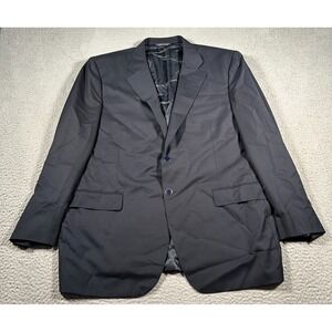 Galliani Suit Jacket Mens 48 Navy Blue Revenge Super 140s Wool Two Button Blazer